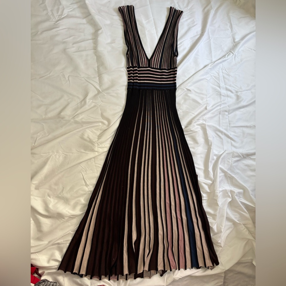 Zara Black and Cream Backless Dress